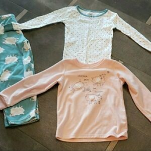 Carter's Pink and Teal Sheep Pajama Set